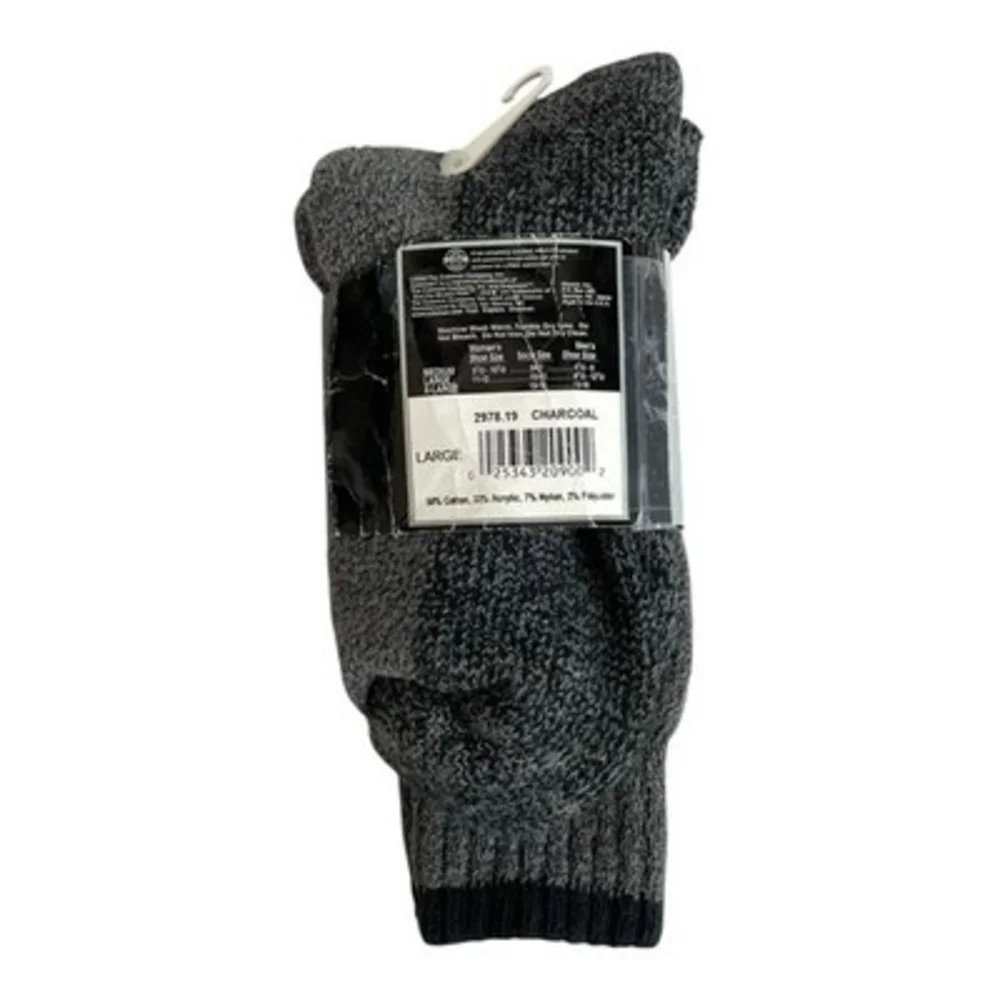 Coleman Exponent Premium Cotton Comfort Socks Charcoal Grey Size Large NWT